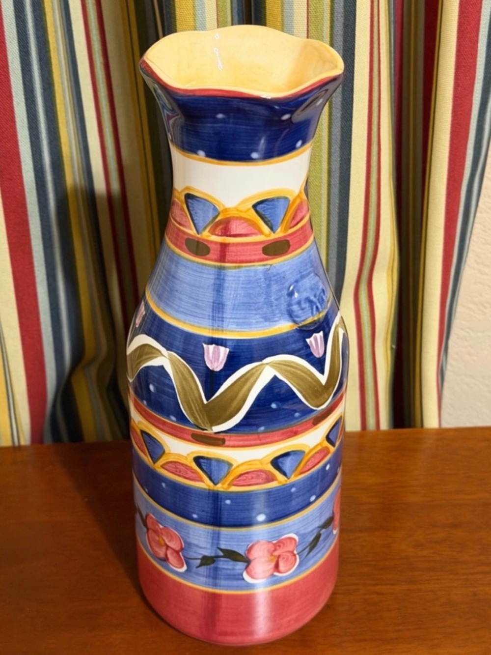 Tabletops Unlimited Boulevard Ceramic Art Vase / Carafe Decanter